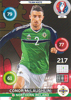 Conor McLaughlin Northern Ireland Panini UEFA EURO 2016 #211
