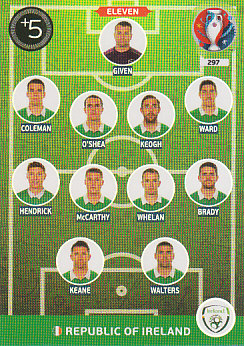 Eleven Republic of Ireland Panini UEFA EURO 2016 #297