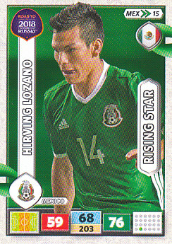 Hirving Lozano Mexico Panini Road to 2018 World Cup Rising Star #MEX15