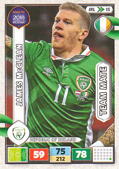 James McClean Ireland Panini Road to 2018 World Cup #IRL15