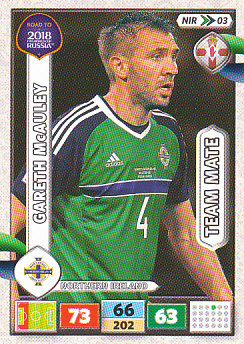 Gareth McAuley Northern Ireland Panini Road to 2018 World Cup #NIR03