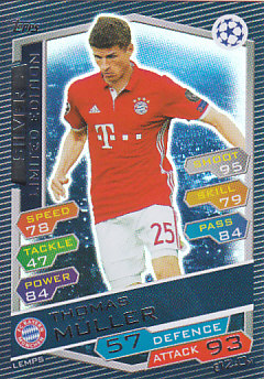 Thomas Muller FC Bayern 2016/17 Topps MatchAttax CL Limited Edition/Silver#LEMPS