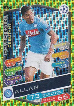 Allan SSC Napoli 2016/17 Topps Match Attax CL Debutant #S16