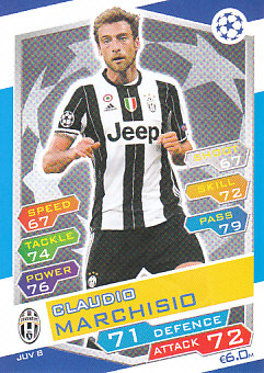 Claudio Marchisio Juventus FC 2016/17 Topps Match Attax CL #JUV08