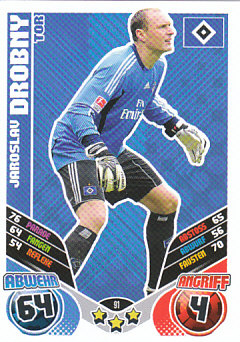 Jaroslav Drobny Hamburger SV 2011/12 Topps MA Bundesliga #91