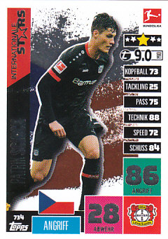 Patrik Schick Bayer 04 Leverkusen 2020/21 Topps MA Bundesliga  Int. stars  #734