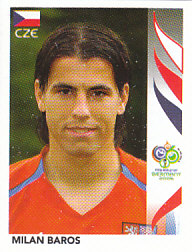 Milan Baros Czech Republic samolepka Panini World Cup 2006 #374