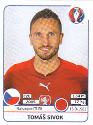 Tomas Sivok Czech Republic samolepka EURO 2016 #392