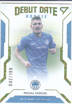 Michal Sadilek Liberec SportZoo FORTUNA:LIGA 2020/21 2. serie Debut Date Rookie /199 #DR07