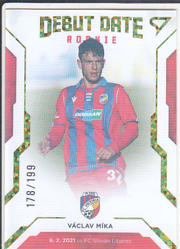 Vaclav Mika Viktoria Plzen SportZoo FORTUNA:LIGA 2020/21 2. serie Debut Date Rookie /199 #DR09