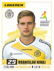 Branislav Ninaj R.S.C. Lokeren samolepka Pro League 2017 Panini #182