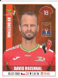 David Rozehnal KV Oostende samolepka Pro League 2018 Panini #98
