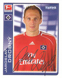 Jaroslav Drobny Hamburger SV samolepka Bundesliga Fussball 2010/11 Topps #93