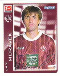 Jan Moravek 1. FC Kaiserslauten samolepka Bundesliga Fussball 2010/11 Topps #164