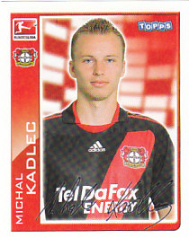 Michal Kadlec Bayer 04 Leverkusen samolepka Bundesliga 2010/11 Topps #242