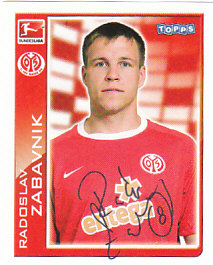 Radoslav Zabavnik 1. FSV Mainz 05 samolepka Bundesliga 2010/11 Topps #263