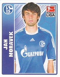 Jan Moravek Schalke 04 samolepka Bundesliga 2009/10 Topps #368