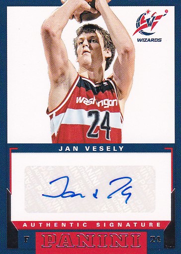 Jan Vesely Washington Wizards AUTOGRAPH 2012/13 Panini Rookie Signatures #31