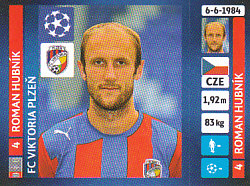 Roman Hubnik FC Viktoria Plzen samolepka UEFA Champions League 2013/14 #290