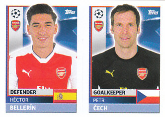 Petr Cech/Hector Bellerin Arsenal samolepka UEFA Champions League 2016/17#ARS4