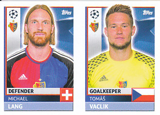 Tomas Vaclik/Michael Lang FC Basel samolepka UEFA Champions League 2016/17#BAS4