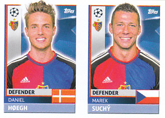 Marek Suchy/Daniel Hoegh FC Basel samolepka UEFA Champions League 2016/17#BAS8