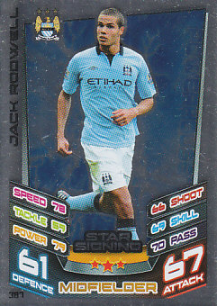 Jack Rodwell Manchester City 2012/13 Topps Match Attax Powerhouse #387