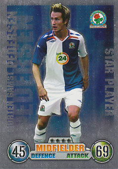 Morten Gamst Pedersen Blackburn Rovers 2007/08 Topps Match Attax Star player#327