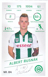 Albert Rusnak FC Groningen samolepka Plus Eredivisie 2015/16 #84