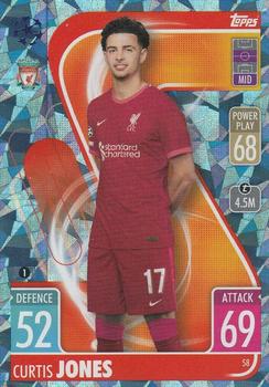 Curtis Jones Liverpool 2021/22 Topps Match Attax ChL Base card Crystal #58c