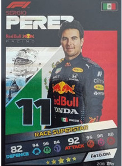 Sergio Perez Topps F1 Turbo Attax 2021 Race Superstar #208