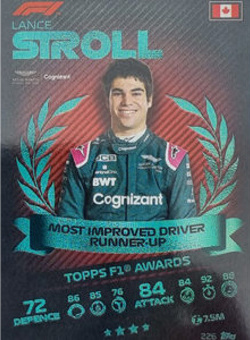 Lance Stroll Topps F1 Turbo Attax 2021 TOPPS F1 Awards #226