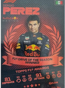 Sergio Perez Topps F1 Turbo Attax 2021 TOPPS F1 Awards #229