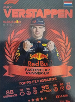Max Verstappen Topps F1 Turbo Attax 2021 TOPPS F1 Awards #236