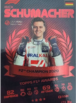 Mick Schumacher Topps F1 Turbo Attax 2021 TOPPS F1 Awards #239