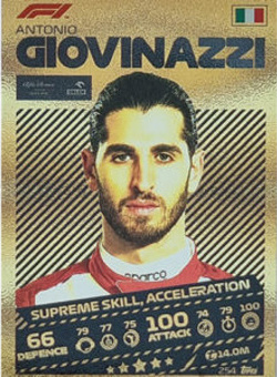 Antonio Giovinazzi Topps F1 Turbo Attax 2021 Supreme Skill #254