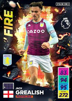 Jack Grealish Aston Villa 2021/22 Panini Adrenalyn XL Fire #415