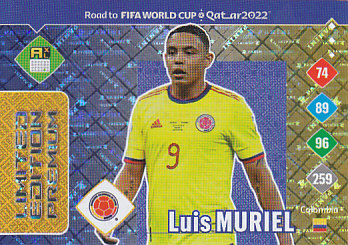 Luis Muriel Colombia Panini Road to World Cup 2022 Limited Edition / Premium #LEP-LM