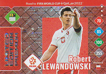 Robert Lewandowski Poland Panini Road to World Cup 2022 Limited Edition / Premium #LEP-RL