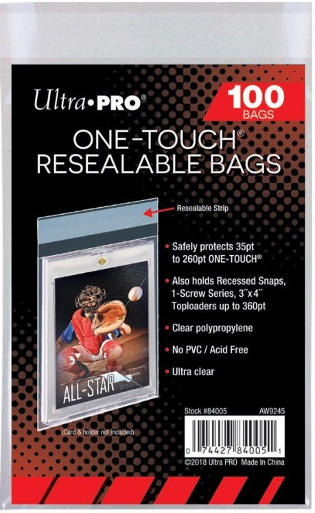 Obaly One Touch Resealable Bags Ultra Pro, 100ks