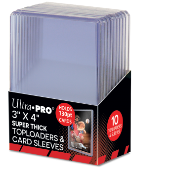Plastový toploader Ultra Pro 130pt Thicker + Sleeves, balení 10 ks