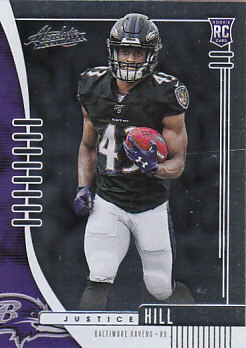 Justice Hill Baltimore Ravens 2019 Panini Absolute Football Rookie #125