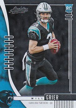 Will Grier Carolina Panthers 2019 Panini Absolute Football Rookie #140
