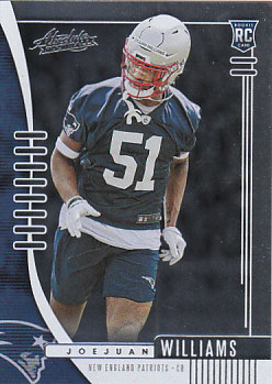 Joejuan Williams New England Patriots 2019 Panini Absolute Football Rookie #166