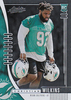 Christian Wilkins Miami Dolphins 2019 Panini Absolute Football Rookie #168