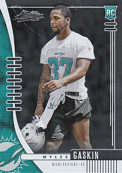 Myles Gaskin Miami Dolphins 2019 Panini Absolute Football Rookie #169