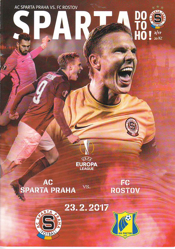 Program AC Sparta Praha - FC Rostov Evropska Liga 2016/17