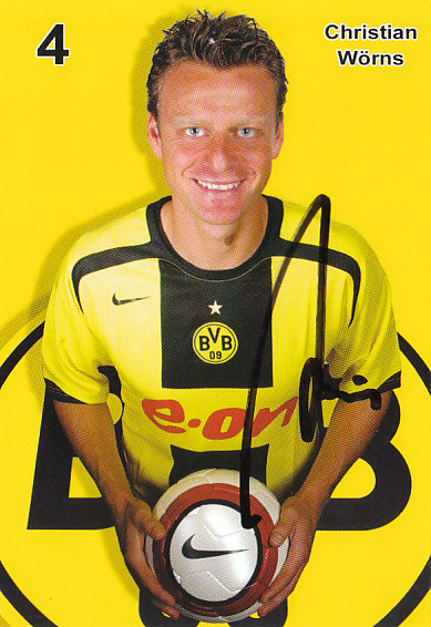 Christian Worns Borussia Dortmund 2005/06 Podpisova karta Autogram