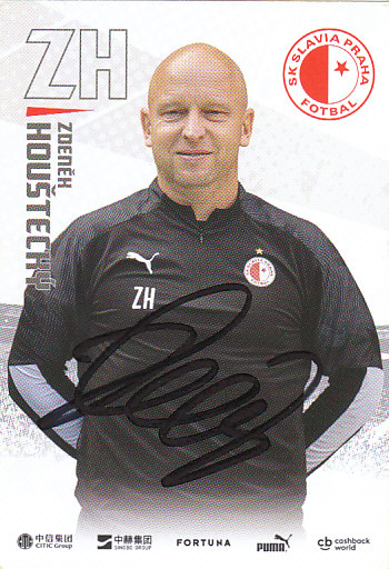 Zdenek Houstecky SK Slavia Praha 2019/20 Podpisova karta Autogram