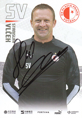 Stanislav Vlcek SK Slavia Praha 2019/20 Podpisova karta Autogram